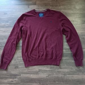 American Eagle V Neck Red Pullover Sweater Size M